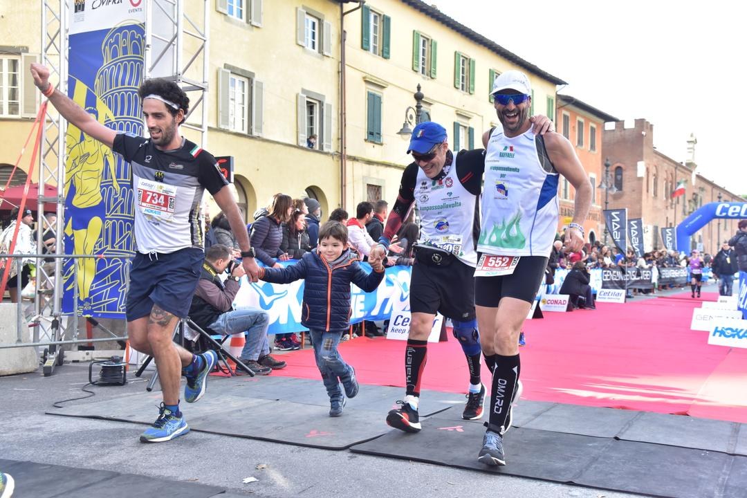 Arrivo alla Maratona di Pisa 2019
